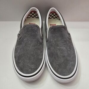 Nwot Vans Classic Slip-On PopCush Suede Sneakers Charcoal 5.5 men 7 womens